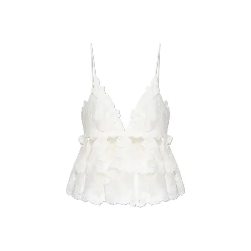 Zimmermann Топ на бретелях Женский Айвори