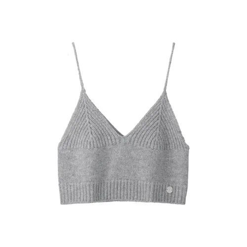 Fstudio Корейский стиль Маленький Горячая девушка Овечья шерсть Верхняя одежда Топ Трикотажная ткань Топ на бретелях Женские