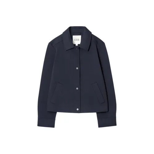 COS Куртки Пальто Женские Темно-синий