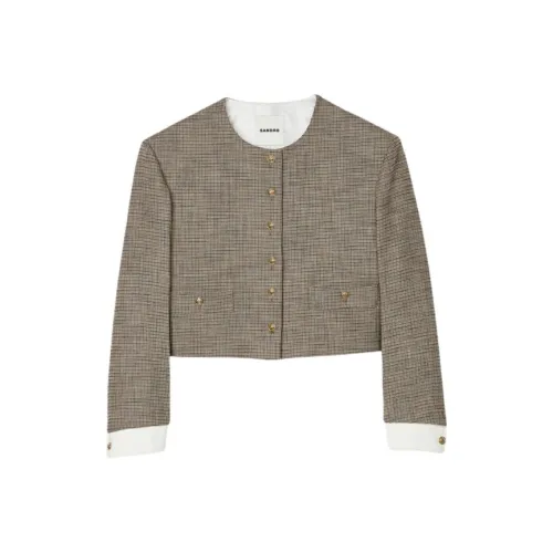 Sandro Куртки и Пальто Женские Коричневый Желтый