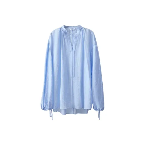AMII Шифон Рубашка Женская Синяя