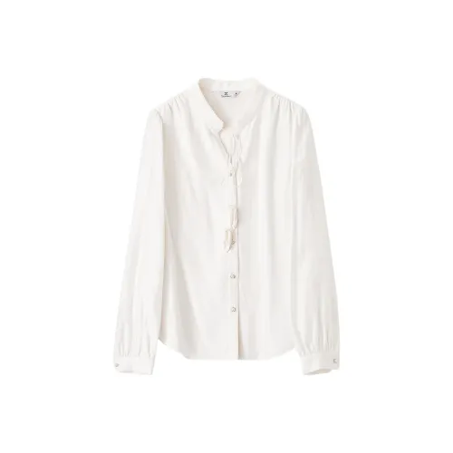 XIANGYING Бежевые Женские Рубашки