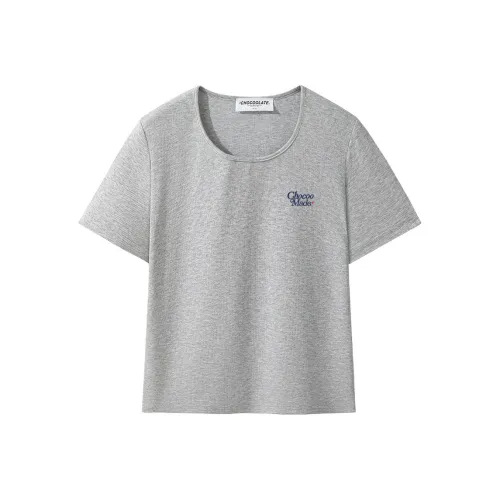 CHOCOOLATE Обычная T-рубашка Женская Серого цвета