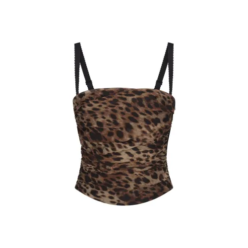 Skims DOLCE&GABBANA Collaboration Леопардовый принт Женские Камисоли