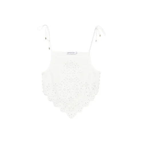 Self Портрет Топ на бретелях Женский Белый