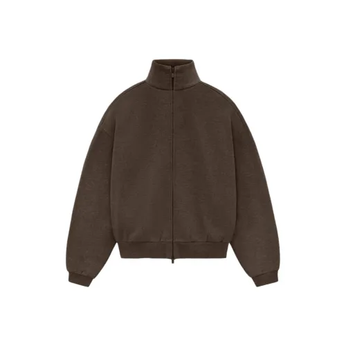 Fear Of God Essentials 2024 Summer Collection SS24 ZIP UP Куртка Heather Куртки Пальто Женские Nut Brown