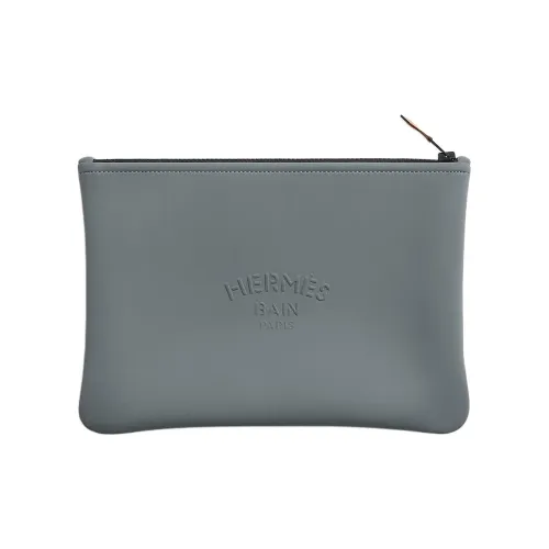 HERMES NeobainMAILLON MARIN Полиамид Хранение Сумка Средний Размер Унисекс Сланцево-Серый