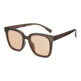 Песочный темный кофейный каркас с желтыми линзами Y29