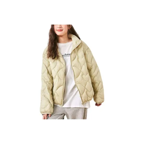 Tonlion Пуховик Женские Горчичный зеленый