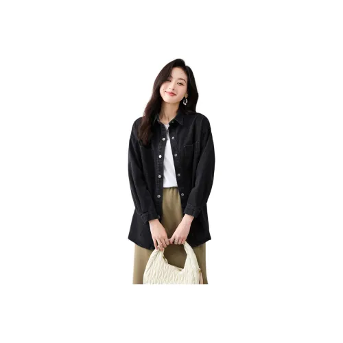 Like The Age Of Water Рубашка Женская Черная