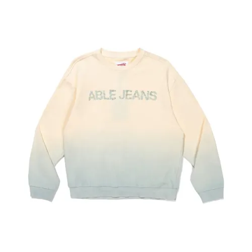 ABLE JEANS Chinese Imagination Series Толстовка Женская Желто-Белая