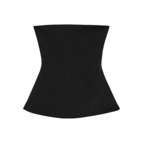 ZARA Без бретелек Топ Женский Черный