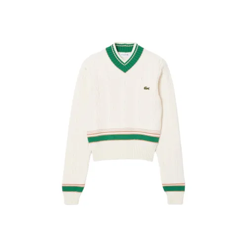LACOSTE Collaboration Трикотаж Женский Белый Зеленый