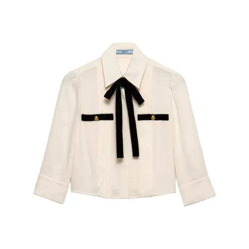 PRADA Экрю Женские Рубашки