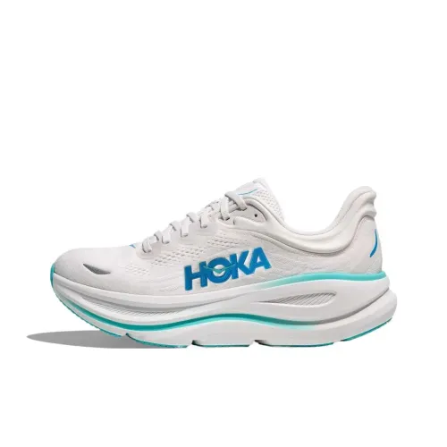 HOKA ONE ONE Bondi 9 Slip-on Устойчивый к истиранию и царапинам Низкая поддержка Беговые кроссовки Мужской Белый