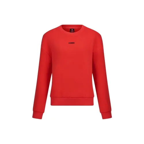 KSWISS Свитшот Женский Серебряный Вермиллион