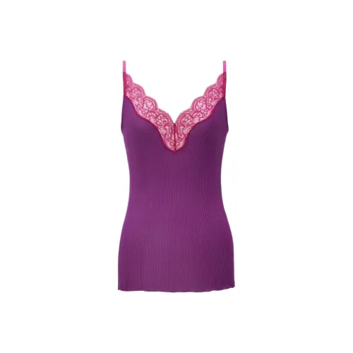 SAINT LAURENT Топ на бретелях Женский Фиолетовый