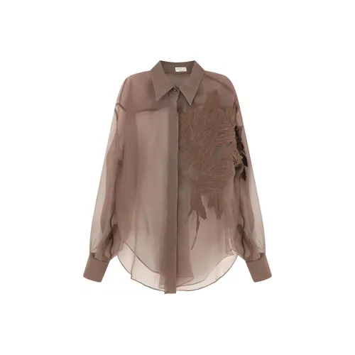 Brunello Cucinelli Коричневые Женские Рубашки