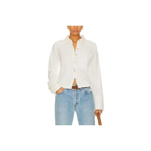 FREE PEOPLE Рубашка Женская Белая