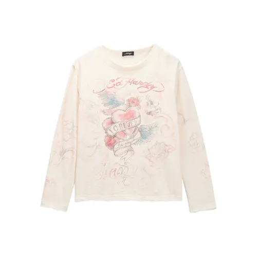 Ed Hardy Слоновая кость Женские Свитшоты