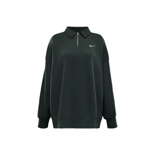 nike Sportswear Phoenix Fleece Поло Женское Винтажный зеленый