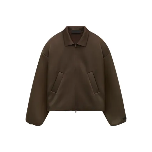 Fear of God Essentials Эбеновый Коричневый/Коричневый Женские Куртки