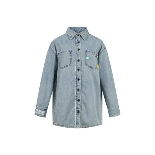 Valeria Obbaco Рубашка Женская Синяя