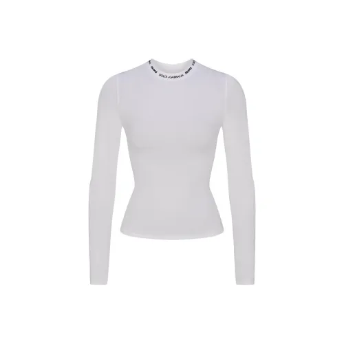 Skims DOLCE&GABBANA Collaboration Снег/Снег Женские Т-рубашки