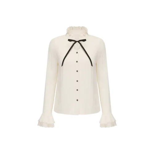 CHIWAWAMEME Рубашка Женская Молочно-белая