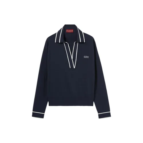 GUCCI Морской синий Женские Поло