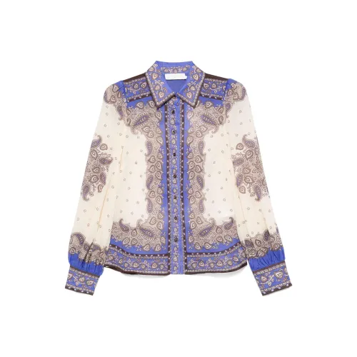 Zimmermann FW24 Рубашка Женская Светлый Бежевый