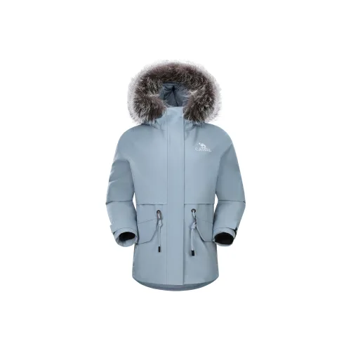 CAMEL Туманно-серый Синий Женские Пуховики