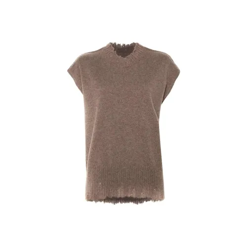 UMA WANG FW24 Кашемир Свитер Женский Пшенично-Коричневый