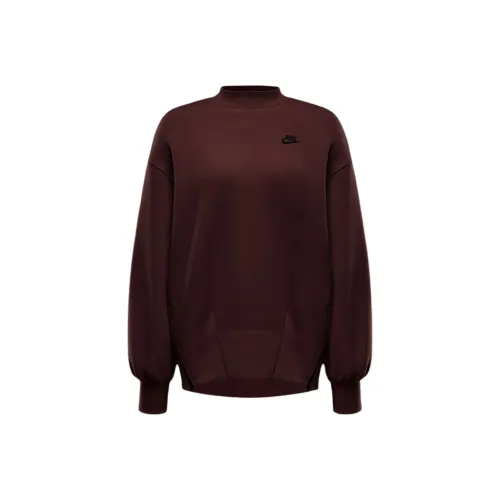 nike Sportswear Tech Fleece FW24 Толстовка Женская Красно-коричневая