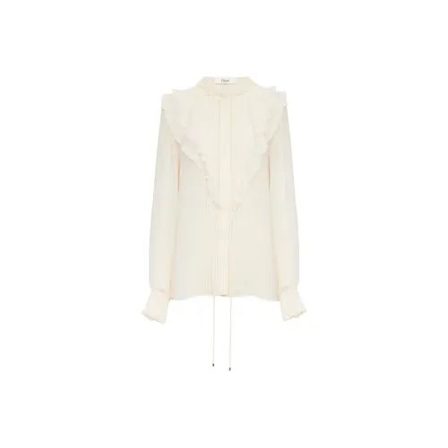 Chloe Шифон Рубашка Женская Облачный Белый