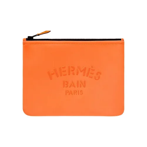HERMES Neobain Полиамид с Спандекс Клатч Маленький Унисекс Оранжевый