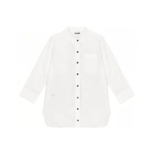 GANNI SS24 Рубашка Женская Bright White