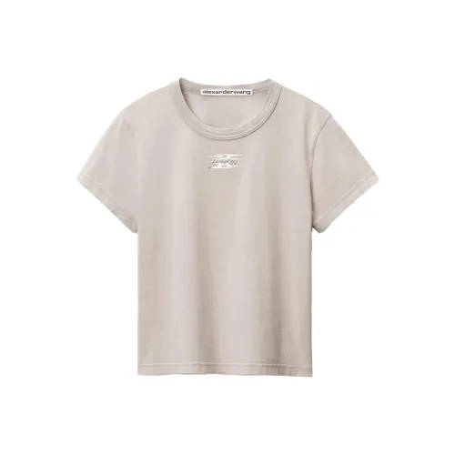 Alexander Wang Стандартная футболка женская светло-бежевая