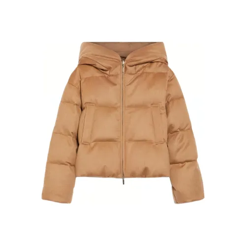 MaxMara Dalia Collection Двусторонний пуховик Camel цвета пуховик женский коричневый
