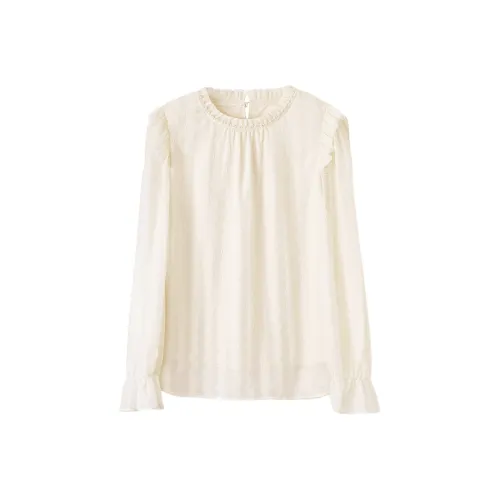 XIANGYING Бежевые Женские Рубашки