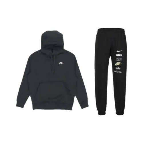 Nike Sportswear Club Флис Повседневная Спортивная Одежда Унисекс Черный