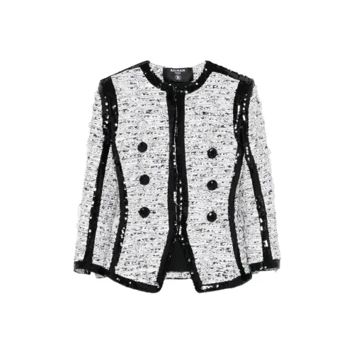 BALMAIN SS25 Куртки и Пальто Женские Черные