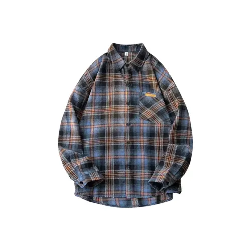 PLAY BUSH Синие Унисекс Рубашки