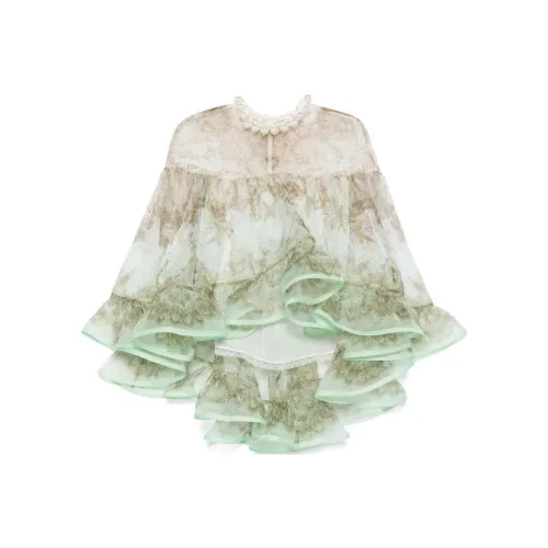 Zimmermann FW24 Рубашка Женская Мятно-Зеленая