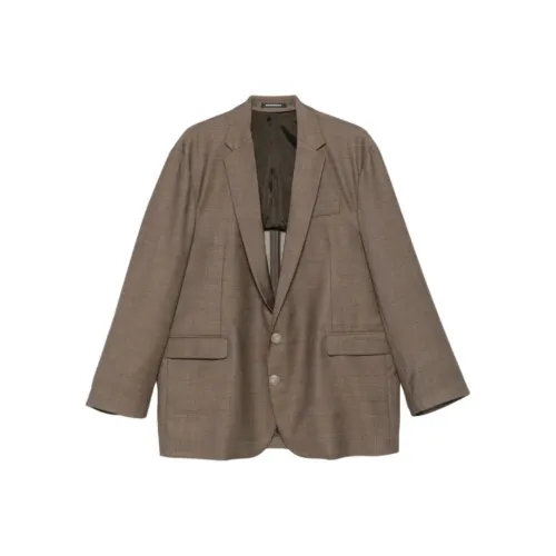 EMPORIO ARMANI SS25 Бизнес-костюм Пальто Мужской Умбра