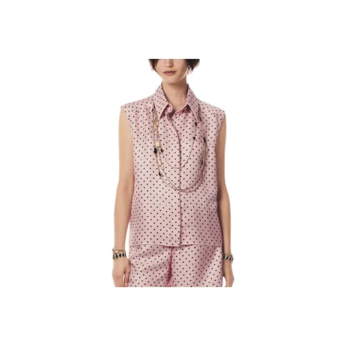 CHANEL 24 Весенний Летний Новый Приход Рубашка Женская Светло-Розовая