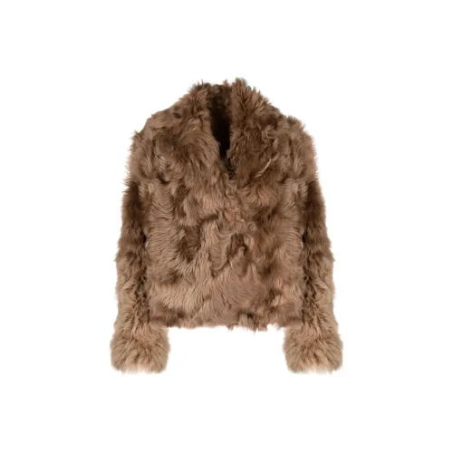 Yves Salomon Куртки и Пальто Женские Коричневый