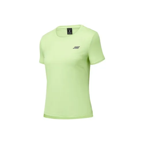 Skechers GODRI Comfortable Sports Collection SS25 T-Shirt Женская Серый Зеленый 013E