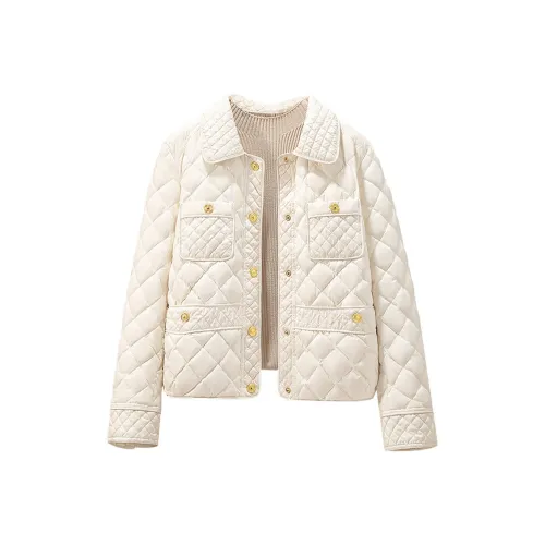 Cypress House Пуховик Женские Ecru