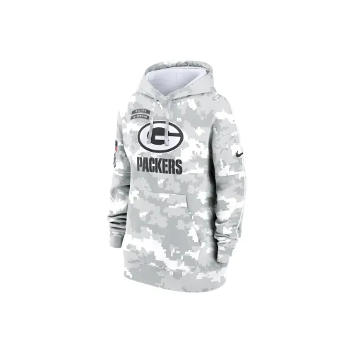 nike ClubNFL Зеленый Bay Packers Salute To Service Primary Edge Толстовка Женская Белая